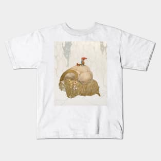 The Christmas Goat by John Bauer Kids T-Shirt